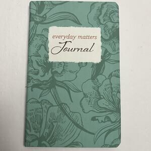 Everyday Matters Journal Green Floral Print Cloth Hardcover Spiritual Discipline